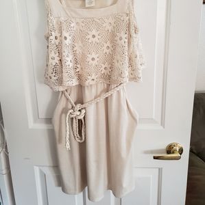 Cream lace top sundress